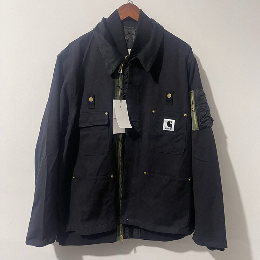 Sacai x Carhartt WIP Canvas x MA-1 Jacket Black